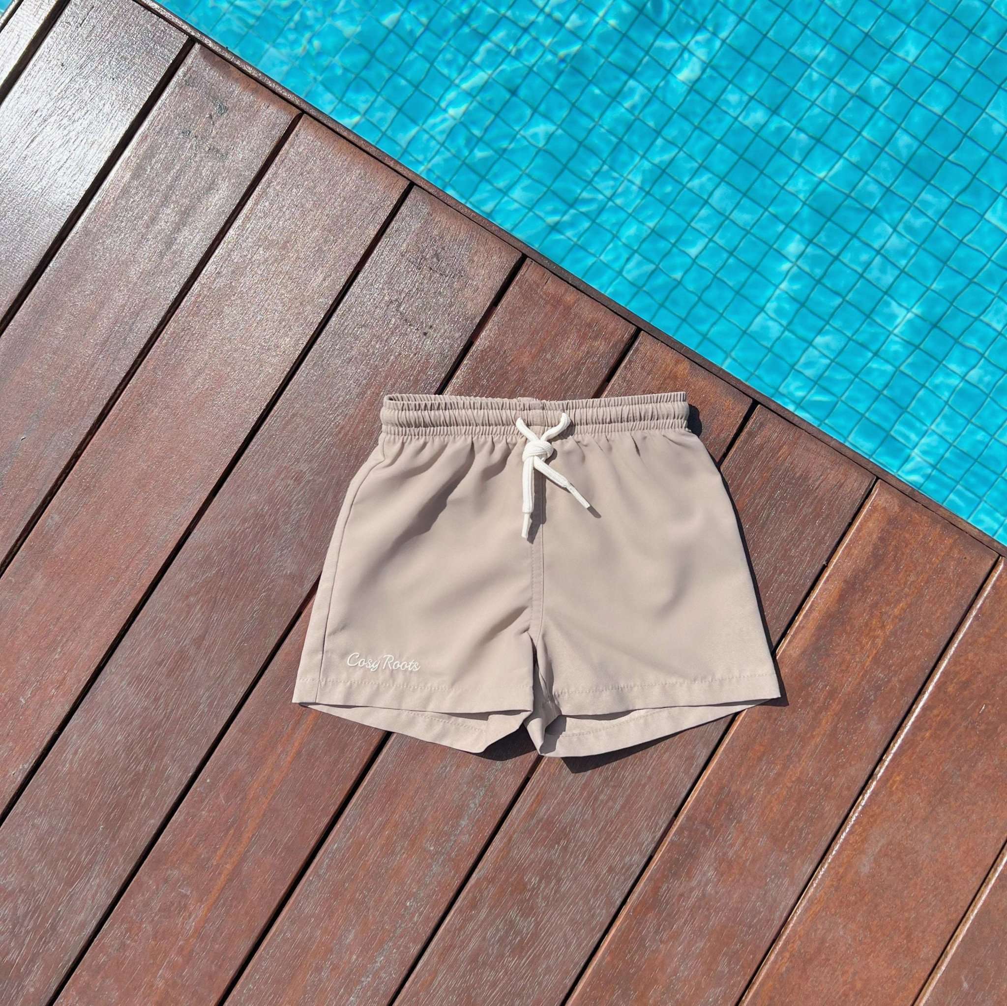 Sustainable swim shorts - Caramel