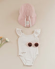 Organic Sun Hat - Dusty Rose - UPF 50+